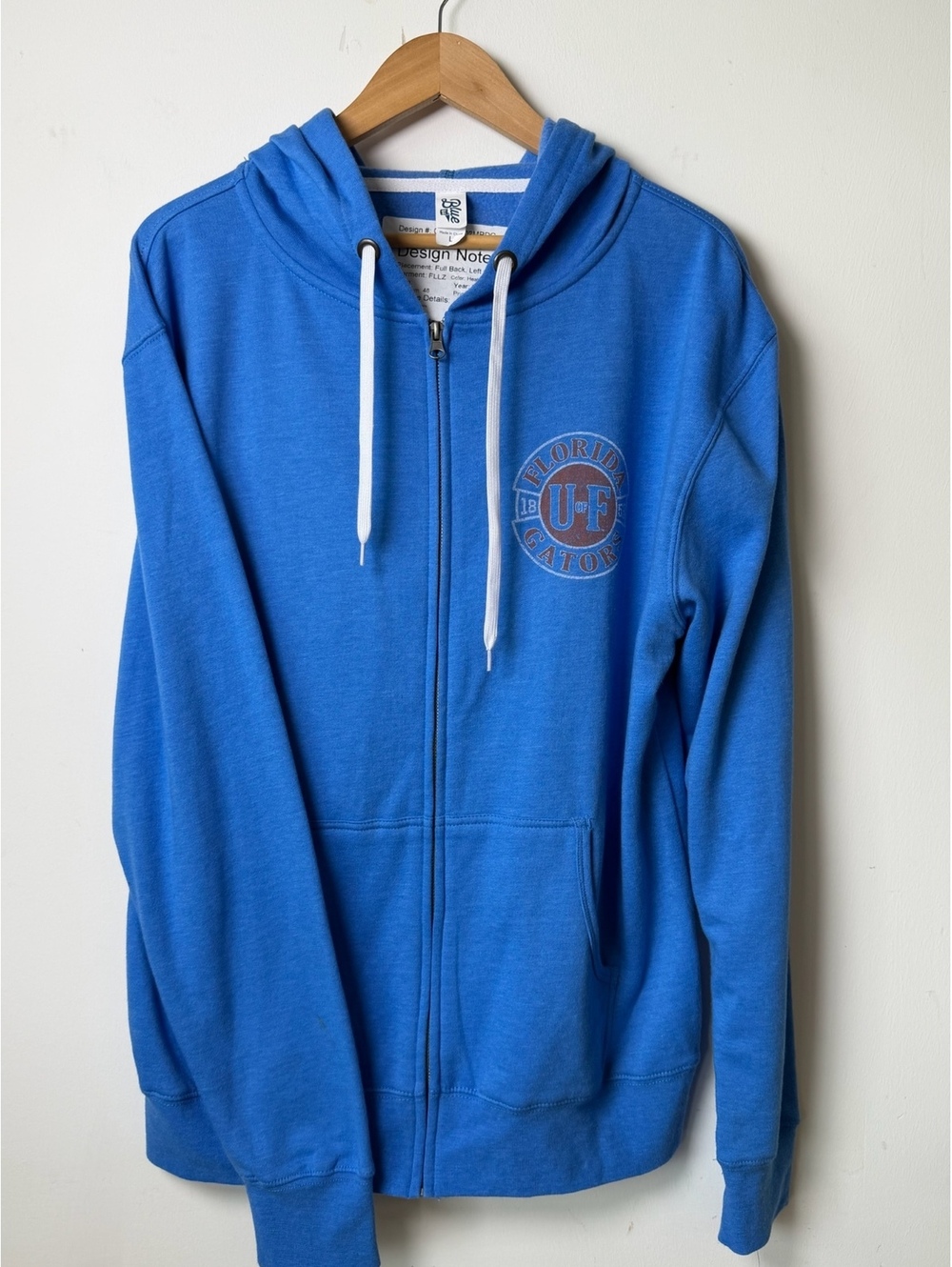 Blue 84 Blue Full Zip Hoodie with Graphic Florida Gators Mens Large NWOT